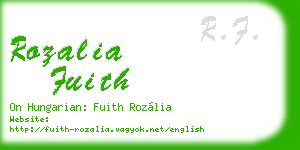 rozalia fuith business card